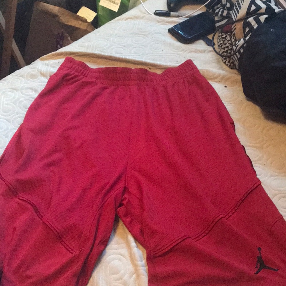 Jordan’s red shorts